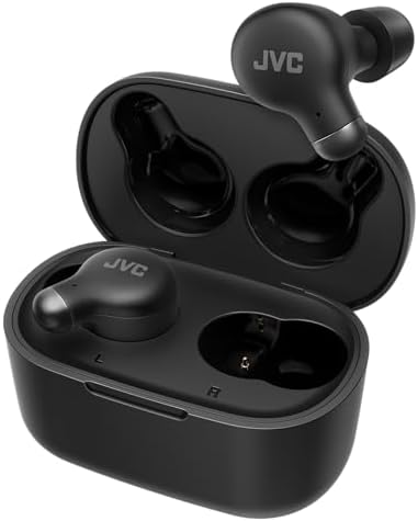 JVC True Wireless Earbuds with Active Noise Cancelling – Bluetooth 5.3 Technology for Seamless Connectivity – Comfortable Fit with S/M/L Memory Foam & Silicone Tips – IPX4 Water Resistant for All-Weather Use – 28 Hours Playback with Compact Charging Case – Versatile Compatibility for Music and Calls