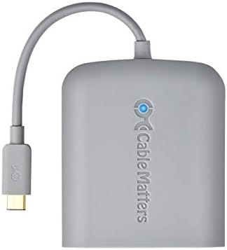 Maximize Productivity with Cable Matters USB C Hub – 4 K@240 Hz Display Port Adapter for Mac Book Pro, 100 W Power Delivery, Dual USB Ports, and Stable Ethernet Connectivity – Thunderbolt 3 & 4 Compatible for High-Performance Workspaces