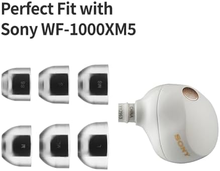 Transform Your Audio Experience with AZLA Sedna Earfit Crystal Standard 2 – Premium Silicone Earbud Tips for Sony WF-1000 XM5, Beats, Sennheiser, Jabra – Ultimate Noise-Canceling Replacement Tips (3 Pair, M-ML-L) – Achieve Unmatched Comfort & Superior Sound Isolation