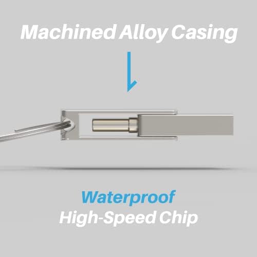 Ultra-Fast 64 GB Waterproof USB C & USB 3.0 Flash Drive – 2-in-1 OTG Memory Stick with Dynon Metrics Machined Alloy – Perfect for i Phone 15, Android, Mac Book, and PC – Reliable Data Storage for Travel and Outdoor Use