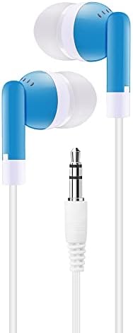 Bulk Pack of 50 Individually Wrapped Earbuds – Premium Classroom Headphones for Schools, Libraries, and Hospitals – Enhanced Compatibility, Lightweight Design, and High-Quality Sound for Focused Listening