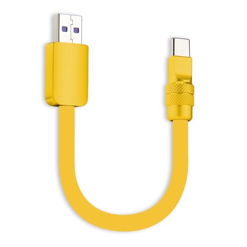 chubbycable Cute Chubby – 240W Short USB-C Cable Power Bank Fast Charging Cable Silicone Charger Cord Compatible with iPhone 16/15 Series, Desert Titanium+Desert Titanium, Type-C to Type-C, 20 inch – Enhanced Compatibility and Speed