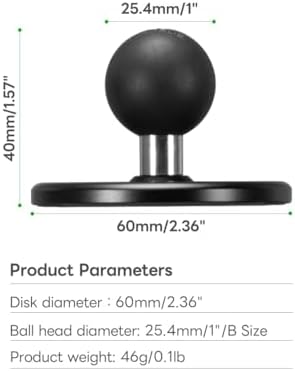 FANAUE 360-Degree Adjustable Magnetic Car Phone Mount – Premium Dashboard & Windshield Holder for 4.7-7.5″ Smartphones – RAM Mount B Size Compatible – Enhance Driving Safety with Secure Grip & Quick Access – Durable, Easy-to-Clean Design for Ultimate Convenience