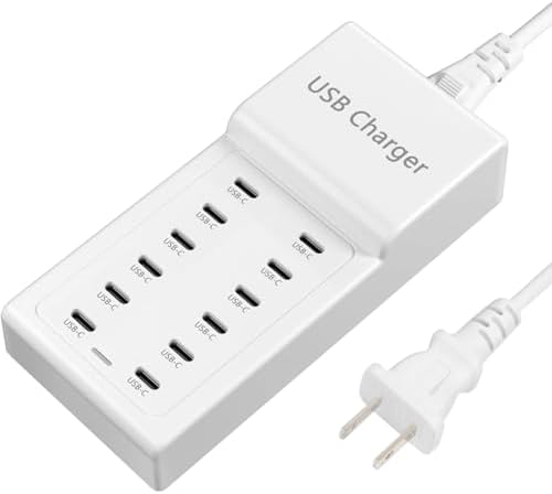 50 W High-Speed USB Charging Station with 12 Type-C Ports – Ultimate Multi-Device Power Hub for i Phone 13/14/15/16, Tablets, Smartwatches, and More – Fast, Efficient, and Safe Charging Solution for Home, Office, and Travel