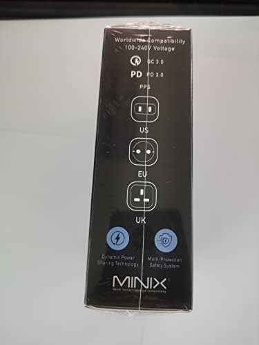 MINIX NEO P3 100 W Ga N Turbo Wall Charger – High-Speed 4-Port Charging Hub with 3 USB-C Ports (Max 100 W/20 W) & 1 USB-A Port (Max 18 W) – Ultimate Compatibility for Mac Book Pro, i Phone 14, i Pad Pro, Galaxy S9 & More – Compact Design for Travel & Daily Use – Fast Charge Multiple Devices Safely & Efficiently