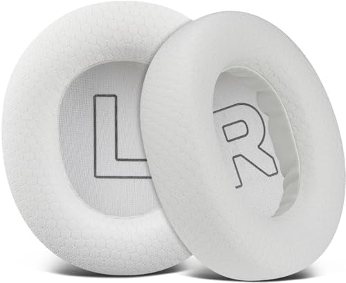Transform Your Sound with SOULWIT Premium Mesh Fabric Earpads for Steelseries Arctis Nova Pro – Ultimate Noise Isolation and Comfort – Effortless Installation, Breathable Design in Sleek White – Compatible with All Nova Models – Durable, Easy-Care Ear Cushions for Enhanced Audio Clarity and Extended Wear