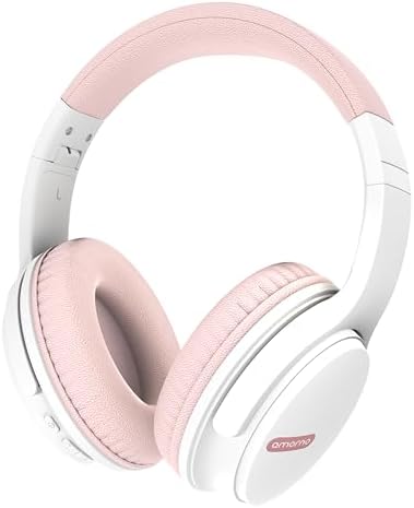 Transform Your Listening Journey with AMORNO Wireless Over-Ear Bluetooth Headphones – 68-Hour Playtime, Superior Hi-Fi Sound, and Ergonomic Foldable Design for Ultimate Portability (White) – Ideal for Music Lovers and Professionals on the Go