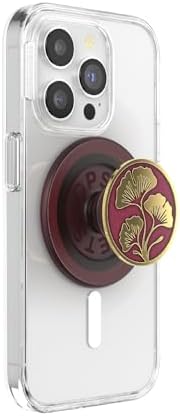 Magnetic Pop Grip for Mag Safe – Elegant Enamel Rose Noir | Multifunctional Phone Stand with Secure Grip & Customizable Swappable Top | Effortless Hands-Free Viewing Kickstand | Wireless Charging Compatible Accessory for Enhanced Smartphone Usability