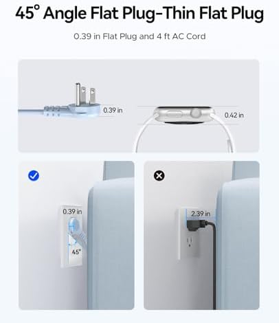 Compact Travel Power Strip by ORICO – 4 AC Outlets & 3 USB Ports (1 USB-C) with 4 FT Flexible Cord – Cruise Approved Portable Charging Station for Hotels and Adventure Trips – Ultimate Solution for Modern Travelers