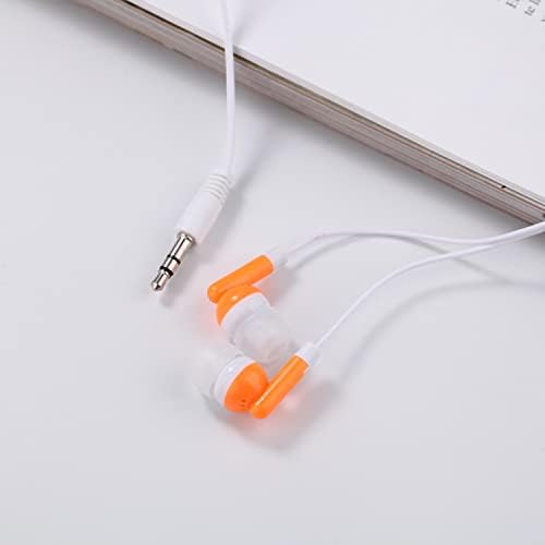 Vibrant Orange Bulk Earbuds – 100-Pack Headphones for Classroom, Labs, and Personal Use – Perfect for Kids, Students, and Adults – Enhanced Compatibility with Smartphones and Tablets – Lightweight, Durable Design for Long-Lasting Comfort and Seamless Audio Experience