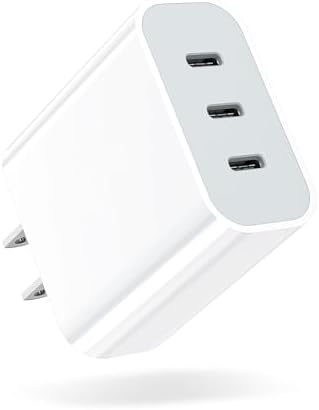 Amoner 35 W 3-Port USB C Charger Block – Fast Charging Adapter with PD 3.0 for i Phone 16/16 Pro/15/14/13/12/11, Galaxy & Pixel Devices – Compact Multi-Device Charger for Home, Office & Travel with Safety Features