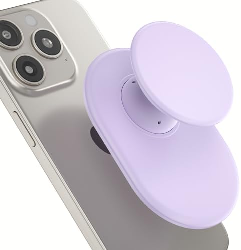 AUROX Mag Safe Phone Grip and Stand – Expandable Collapsible Mobile Holder for i Phone 12-16 Series – Secure Magnetic Attachment in Chic White & Pink – Versatile Kickstand for Streaming and Hands-Free Use – Enhance Usability and Style for Everyday Convenience