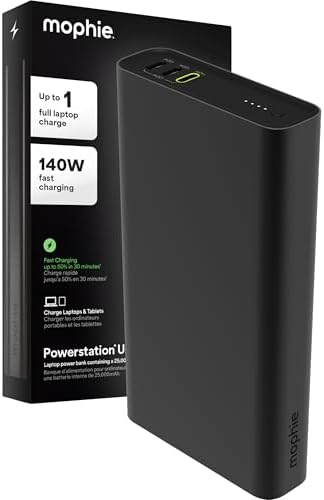 Mophie Powerstation Mini 5,000 m Ah Portable Power Bank – Ultra-Fast 20 W USB-C PD Charger for Rapid Device Recharging, Compact Pocket-Sized Design with LED Battery Indicator, Includes USB-C Cable for Instant Connectivity, Essential Travel Accessory for On-the-Go Smartphone Power