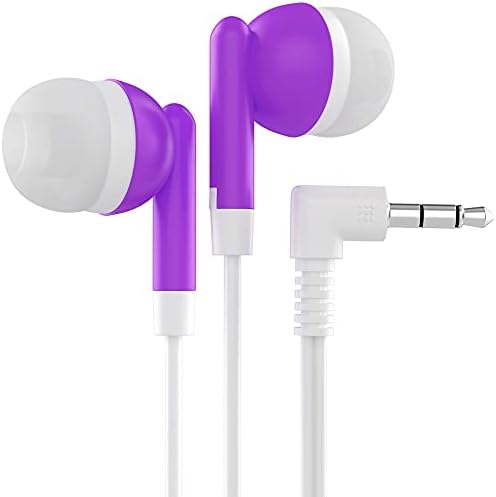 Maeline 100-Pack Bulk Earbuds with 3.5 mm Connector – Multi-Color Stereo Earphones for Schools, Events, and Promotions – Superior Sound Quality and Comfort for Everyday Use