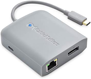 Maximize Productivity with Cable Matters USB C Hub – 4 K@240 Hz Display Port Adapter for Mac Book Pro, 100 W Power Delivery, Dual USB Ports, and Stable Ethernet Connectivity – Thunderbolt 3 & 4 Compatible for High-Performance Workspaces