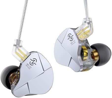 Kinboofi CCZ MC01 High-Performance Wired In-Ear Monitors – Audiophile-Grade 10 mm Dual-Magnet Drivers for Unmatched Sound Clarity – Stylish Black Gaming Earbuds with 5 N OFC Detachable Cable for Ultimate Durability – Superior Sound Isolation and Ergonomic Comfort for Musicians and Everyday Listeners