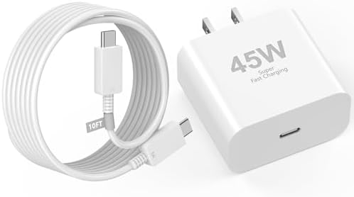 Maximize Your Google Pixel Charging Potential with the 45 W USB-C Wall Charger and 10 FT Cable – Lightning-Fast Charging for Pixel 9 to 3 XL Models – Sleek, Durable Design for Home and Travel – Unleash Efficiency and Compatibility for Every Lifestyle