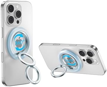 Syncwire Magnetic Phone Ring Holder – Titanium Alloy Kickstand for i Phone 12-16 Pro Max & Compatible Android Devices – Ergonomic Design, Enhanced Mag Safe Stability, Lightweight Grip for Ultimate Hands-Free Convenience