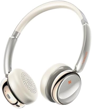 Fii O Retro Wireless Bluetooth 5.4 Headphones in Pink – 58-Hour Active Noise Cancelling Earphones for Ultimate Comfort & Sound Quality – Ideal for Travel, Home, and On-the-Go Listening