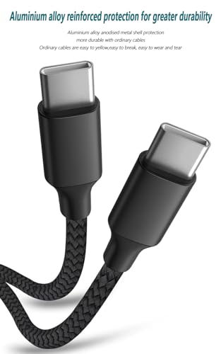 Fast Charging USB C to USB C Cable – 10 ft Braided Type C Charger Cord (2-Pack) for i Phone 15 Series, i Pad Pro/Air, Mac Book Air, Samsung Galaxy S23/S22/S21, Note 20 & PS5 – 60 W Power Delivery, Durable & Tangle-Free Design for Maximum Flexibility and Enhanced Compatibility