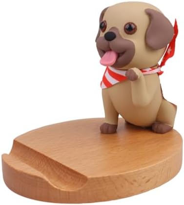 Mikikit Dog Phone Holder Dog Smartphone Stand Universal Desktop Cute for Dock Holder Cell Stand Wooden Cellphone with Base Bracket Dog Smartphone Stand – Enhanced Compatibility and Speed