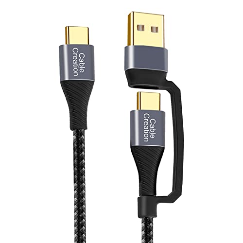 Ultimate 4-in-1 USB C Charger Cable – 6.6 FT Multi-Device Fast Charging & Data Transfer Cable with Power Delivery (PD) 3 A, Compatible with Mac Book Pro, i Pad, Galaxy S23/S23+/S22 & More – Enhanced Durability & Speed for On-the-Go Convenience