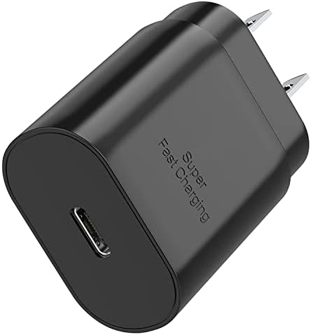 Galaxy S25 S24 25 W PD Super Fast Charging Block – Universal USB C Wall Adapter for Samsung and i Phone – Compact, Efficient, and Safe Power Delivery Charger for On-the-Go Users – Enhanced Compatibility with Galaxy S Series and i Phone 15/16 (Black, 1 Pack)