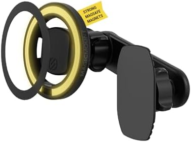Scosche SMS1 ODVR-1 Magic Mount: 5-in-1 Mag Safe Magnetic Phone Holder for Hands-Free Driving – Versatile Car Vent, Dashboard & Floating Screen Mounts Compatible with i Phone 12-16, Secure Grip & 360-Degree Rotation for Optimal Viewing
