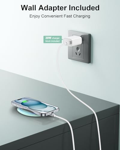 NANAMI Fast Wireless Charger – 7.5 W Qi Certified Charging Pad with PD3.0 Adapter for i Phone 16/15/14/13/12 & 10 W for Samsung Galaxy S25/S24/S23/S22/S21/Note 20 – Sleek & Compact Design, Advanced Safety Features, Effortless Charging for Home and Office Efficiency