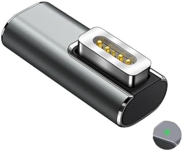 140W PD Quick Charge USB C to Magnetic 3 Adapter, Type-C to Mags 3 Converter with LED Indicator Light for MacBook Pro 2024/2023/2021 (M1/M2/M3, 14/16″), MacBook Air (M2/M3), Silver – Enhanced Compatibility and Speed