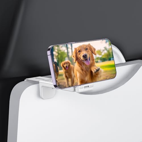 PROfezzion Magnetic Airplane Phone Holder for Mag Safe iPhone 16 15 14 13 12 & All Phone, 360°Rotation Travel Must Have Handsfree Phone Mount for Desk/Tray Table Travel Accessory – Enhanced Compatibility and Speed
