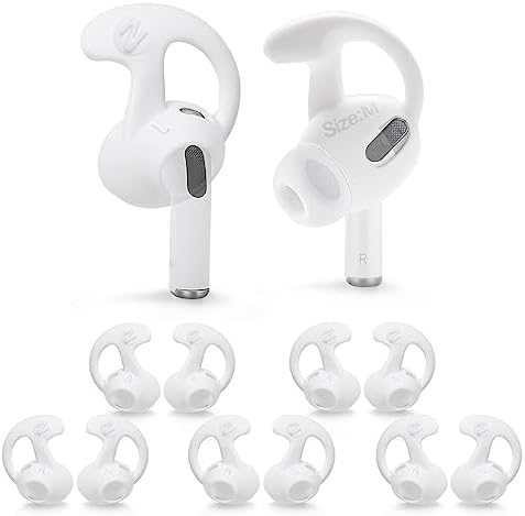 Premium Custom Molded Silicone Ear Tips for Apple Air Pods – Anti-Slip Earbud Covers with Ergonomic Ear Hooks – 6 Pairs for Tailored Comfort and Secure Fit – Essential Headphone Accessories for Active Lifestyles and Ultimate Audio Experience