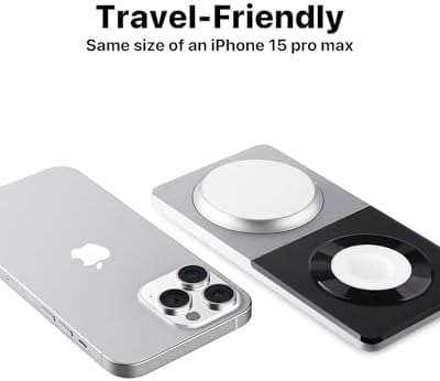 Ultimate 3-in-1 Wireless Charging Station for Apple Devices – Fast Mag Safe Charger for i Phone 12-16, Air Pods & Apple Watch with Foldable Stand – Travel-Friendly, Space-Saving Solution for Home & Office Decor