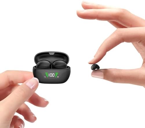 Ultra-Discreet Mini Bluetooth Earbuds for Small Ear Canals – Wireless Tiny Earpiece with Microphone for Seamless Communication and Music – Perfect Fit for Work and On-the-Go Listening – Beige Color for Subtle Style – Advanced Compatibility and Performance