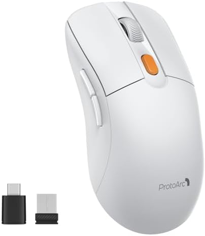 Proto Arc Rechargeable Wireless Mouse Jiggler – USB-C Slim Portable Device Mover for Laptop, Mac, i Pad & PC – Stay Active and Productive Effortlessly – Ideal for Multitasking & Presentations – Enhanced Compatibility & Long-Lasting Power