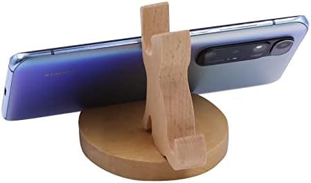 Whimsical Dog-Themed Wooden Phone Stand – Charming Desk Accessory for Mobile Devices, Perfect Gift for Pet Enthusiasts, Stylish and Functional Home Office Decor with Stable Anti-Slip Base for Enhanced Productivity and Optimal Viewing Experience