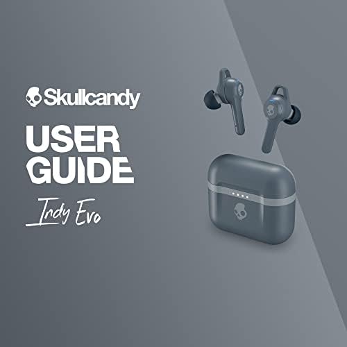 Skullcandy Indy Evo Wireless Earbuds – 30-Hour Battery Life, IP55 Sweat Resistant, Universal Compatibility for i Phone & Android – Touch Control Bluetooth Headphones in Grey for All-Day Comfort and Premium Sound Experience