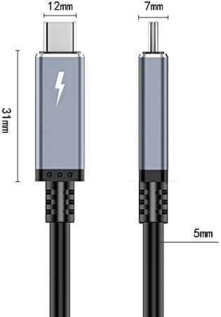 TREBLEET 40 Gbps USB4 Cable: Ultimate Thunderbolt 3 & 4 Compatibility, 6.6 ft Length, 100 W Fast Charging, 5 K@60 Hz Ultra HD Support – Unmatched Performance for Professionals and Tech Enthusiasts