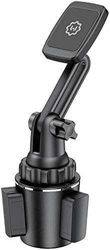 Wix Gear Universal Magnetic Cup Holder Phone Mount – Adjustable Base and Extendable Arm for All Smartphones – Effortless Access and Enhanced Safety While Driving – 360-Degree Rotation for Optimal Viewing and Navigation – Durable, Easy-to-Clean Design for Everyday Use