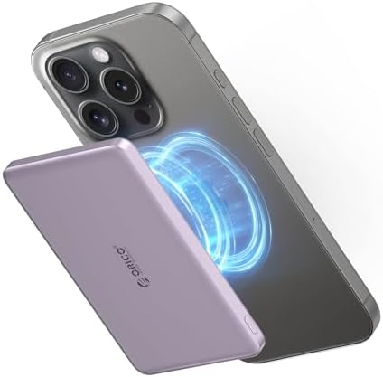 Ultra-Slim ORICO Kada Mag Safe 5000 m Ah Wireless Power Bank – Fast 20 W PD Charging with Type-C Cable – Essential Portable Charger for i Phone 12/13/14/15/16 Pro/Pro Max/Plus/Mini – Lightweight, Durable, and Magnetic Design for Effortless On-the-Go Power Solutions