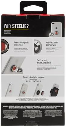 Nite Ize Steelie Original Vent Kit – Premium Magnetic Phone Mount for Effortless Car Vent Attachment – Versatile Hands-Free Holder with Neodymium Magnets – 360-Degree Rotation for Navigation and Calls – Essential Portable Car Accessory for Smartphones and Cases – Enhance Safety and Connectivity on the Road
