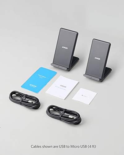 Anker 2-Pack 313 Qi-Certified Wireless Charging Stand – Fast Charge Your i Phone 16/15/14/13 & Galaxy S23/S22/S21 with Dual Device Convenience – Sleek, Non-Slip Design for Home or Office – Experience Hassle-Free Power Management with Reliable Performance and Cordless Freedom – Elevate Your Charging Setup Today