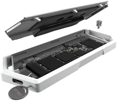 ASUS ROG Strix Arion White M.2 NVMe SSD Enclosure – Ultra-Fast USB 3.2 Gen 2 Type-C (10 Gbps) with Dual Cable Options & Thermal Pads for Optimal Cooling – Effortless Installation for PCIe 2280/2260/2242/2230 M Key/B+M Key SSDs – Perfect for Gamers and Professionals Needing Speed and Portability