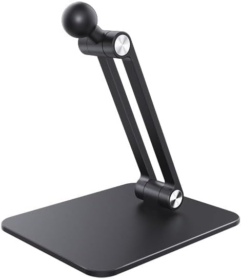 Alloy Aluminum 360° Rotatable Magnetic Suction Cellphone Stand Support Desktop Mobile Phone Holder Brace Compatible with 17mm Ball Head Cell Phone Holder – Enhanced Compatibility and Speed
