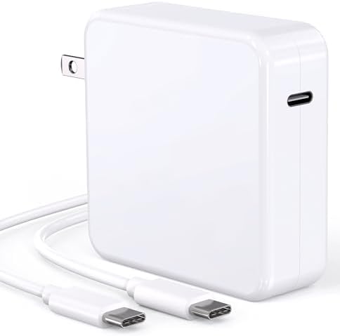 High-Performance 100 W USB-C Charger for Mac Book Pro and Air – Fast Charging Power Adapter with 6.7 ft Cable, Universal Compatibility for i Pad Pro and All USB-C Devices, Compact Design for Travel, Enhanced Safety Features