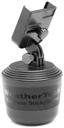 Universal Adjustable Car Cup Holder Phone Mount – Weather Tech Cup Fone for i Phone & Android – Secure Grip with Open Charging Access – Hands-Free Convenience – Durable Black Design for Every Vehicle