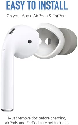 Transform Your Listening Experience with Comply Soft CONNECT Foam Earbud Tips – Premium Memory Foam for Apple Air Pods 1 & 2, Earpods, and Generic Models | Gray Medium – Unmatched Comfort, Noise Isolation, and Longevity