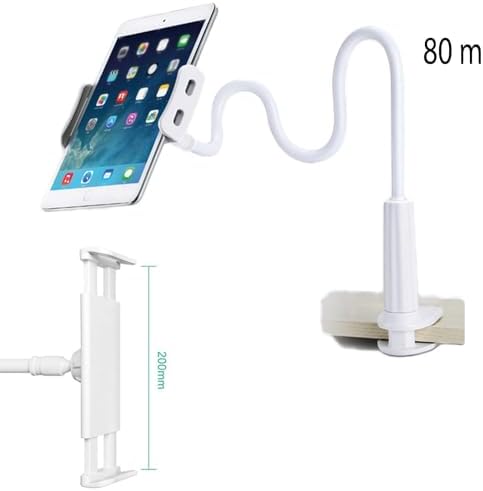 Phone Holder,gooseneck Phone Holder,360° Rotate Support Rod One-Hand Adjustable Cell Phone Holder,for Desk Headboard Nightstand. (White) – Enhanced Compatibility and Speed