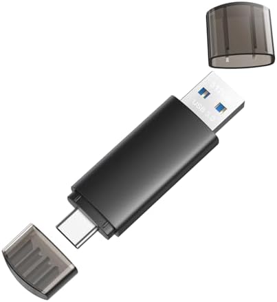 256 GB Dual USB 3.0 Flash Drive – Versatile Type C and USB A Storage Solution for i Phone 15, Tablets & Computers – Ultra-Fast Data Transfer, Compact Design, Ideal for On-the-Go File Management