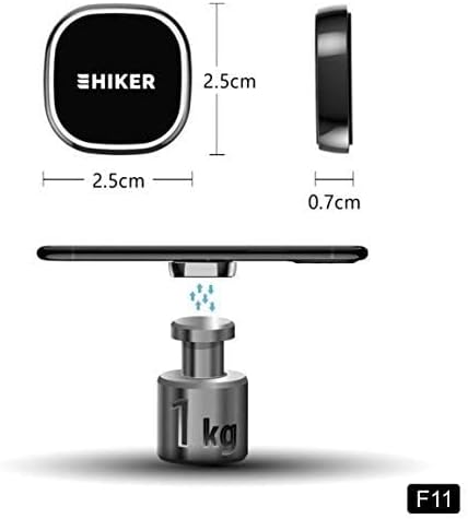 Aluminium Super Powerful Mini Magnetic Mobile Holder for Car Dashboard & Windshield (Grey) – Enhanced Compatibility and Speed